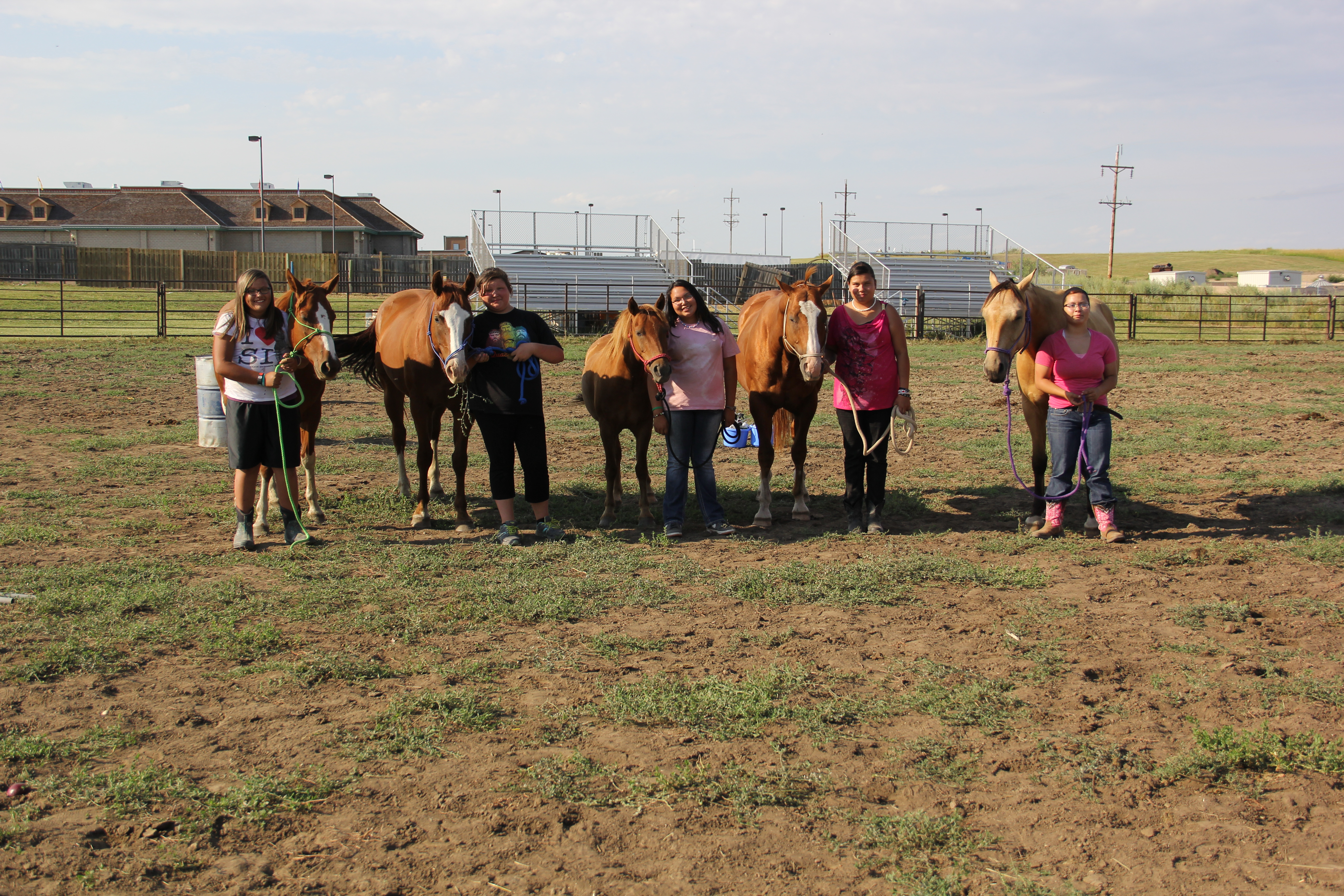 Horse Camp participant with a horse